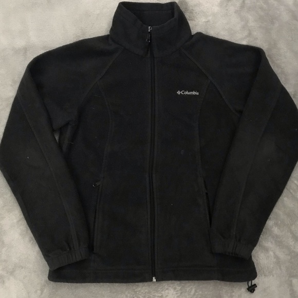 Columbia black fleece jacket  sz Petite  Medium - Picture 6 of 6